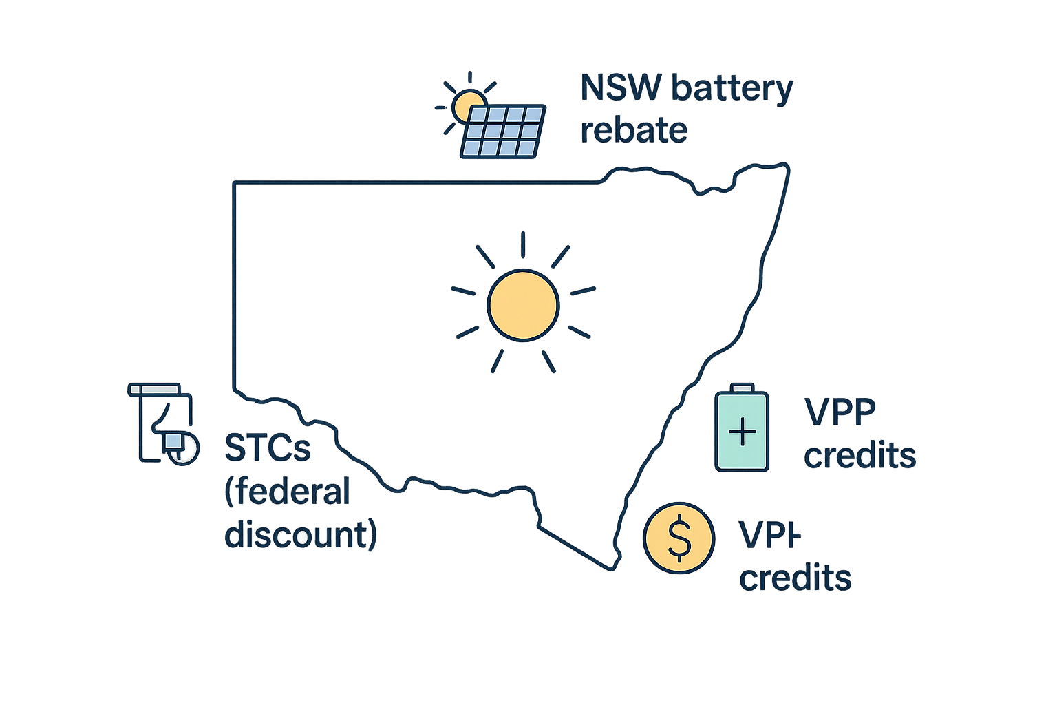 Stack the federal battery discount with NSW VPP to cut upfront costs and earn ongoing credits