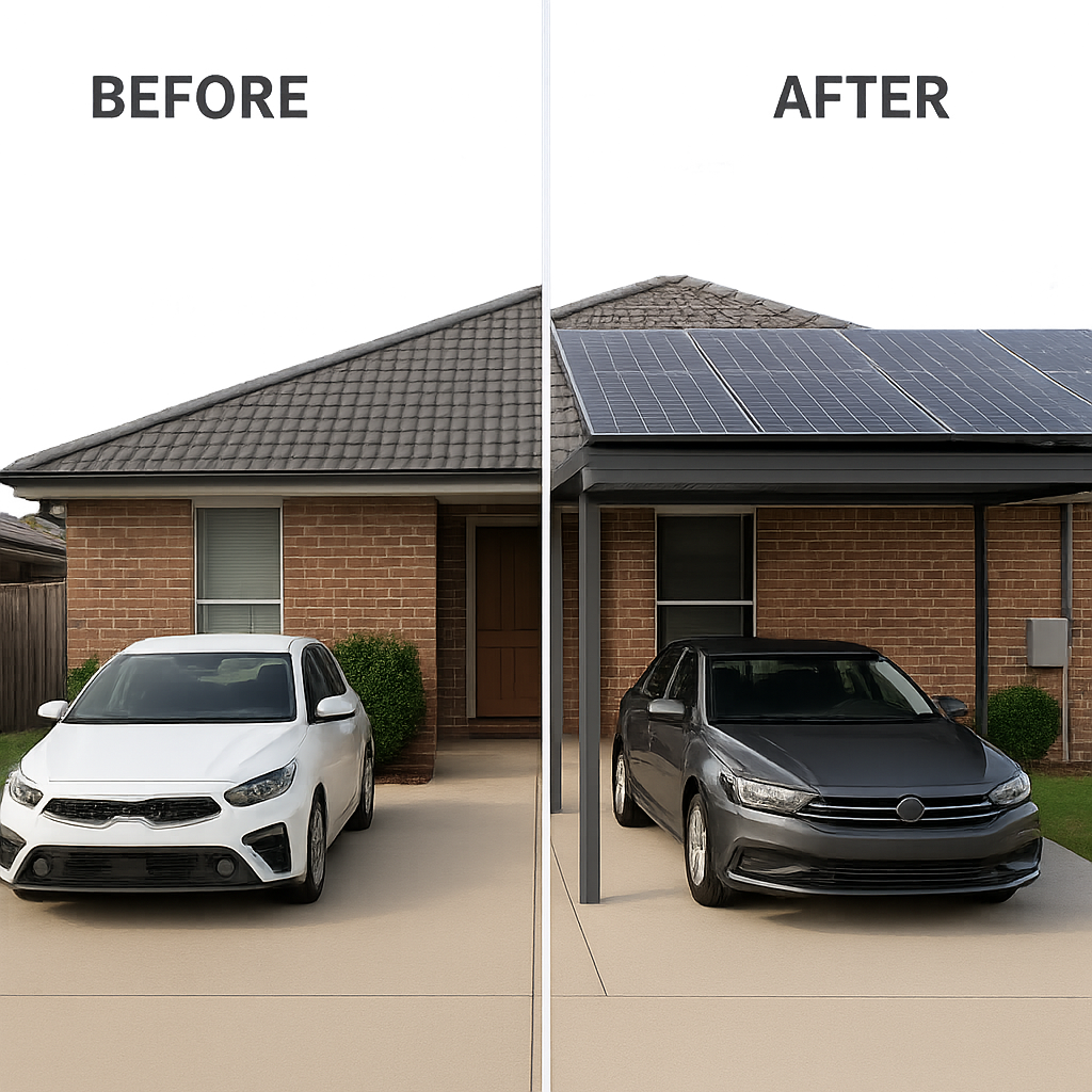 side-by-side comparison image that shows two real-world Stack the federal battery discount with NSW VPP to cut upfront costs and earn ongoing credits